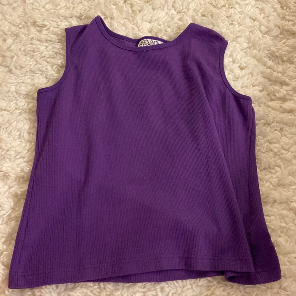 Ribbed Purple Vest Shirt